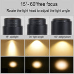 Faretto Tubolare da Incasso Regolabile Dimmabile Moderno Minimalista con Focalizzazione per Illuminazione a Binario 3/4/5 Luci LED per Soggiorno