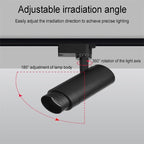 Faretto Tubolare da Incasso Regolabile Dimmabile Moderno Minimalista con Focalizzazione per Illuminazione a Binario 3/4/5 Luci LED per Soggiorno