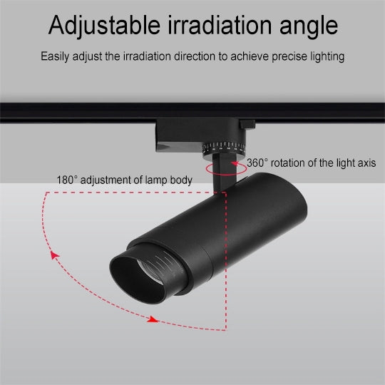 Faretto Tubolare da Incasso Regolabile Dimmabile Moderno Minimalista con Focalizzazione per Illuminazione a Binario 3/4/5 Luci LED per Soggiorno