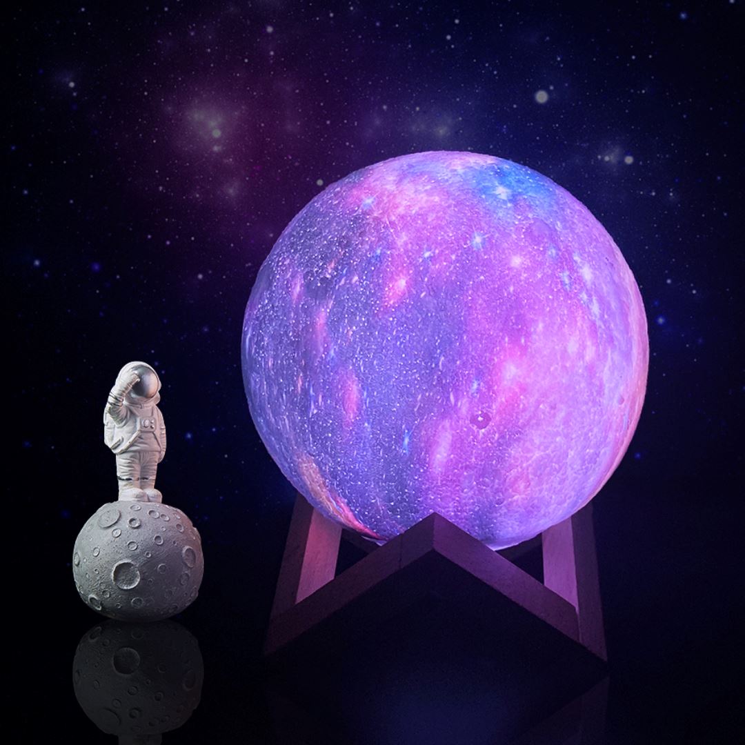 Asteria | Lampada 3D Wireless a Forma di Luna