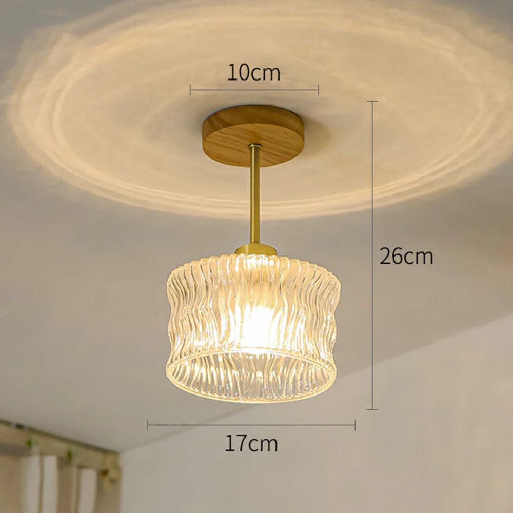 Lampada da soffitto in vetro a petalo elegante