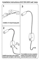 Lampada da parete LED rotante semplice e moderna