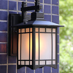 Lampada da parete a 1 luce a forma di padiglione cinese in alluminio solare impermeabile moderna