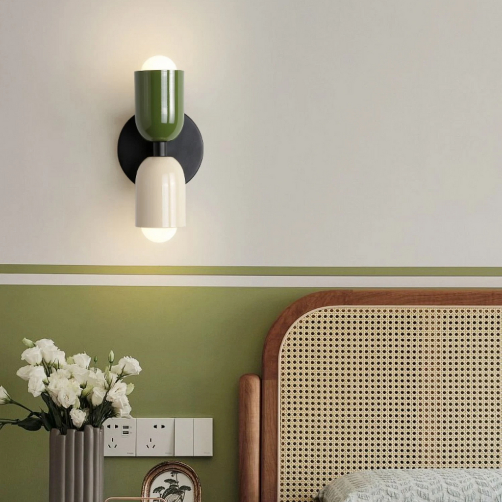 Applique da Parete a Cilindro LED 2 Luci Moderno Minimalista