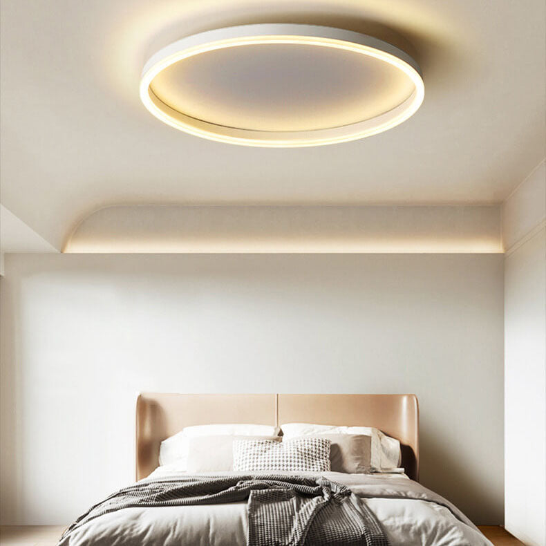 Lampada da soffitto a LED circolare minimalista nordica in ferro e acrilico