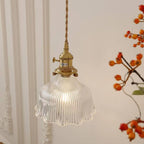 Lampada a Sospensione 1 Luce in Rame Noce Vetro Minimalista Moderna Nordica