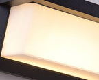 Lampada da Parete Moderna Rettangolare LED con Sensore da Esterno Impermeabile