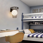 Lampada da Parete a Sospensione per Bambini in Ferro e Vetro Stile Moderno Art Deco con 1 Luce per Camera da Letto