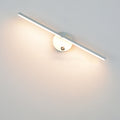 Lampada da parete a LED con specchio in alluminio lungo, stile minimalista nordico
