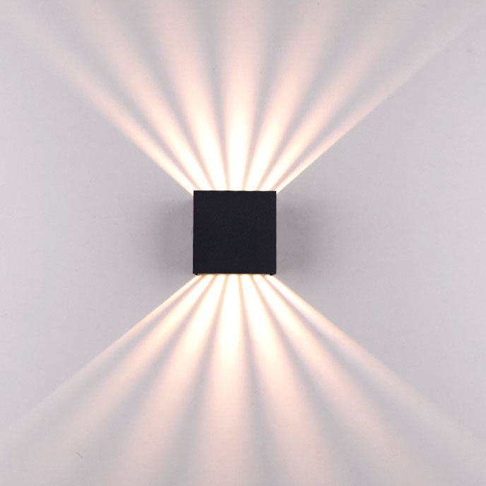 Lampada da Parete LED Moderna Quadrata in Alluminio Impermeabile da Esterno