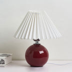 Lampada da Tavolo Ceramica Pieghettata Minimalista Nordica a 1 Luce