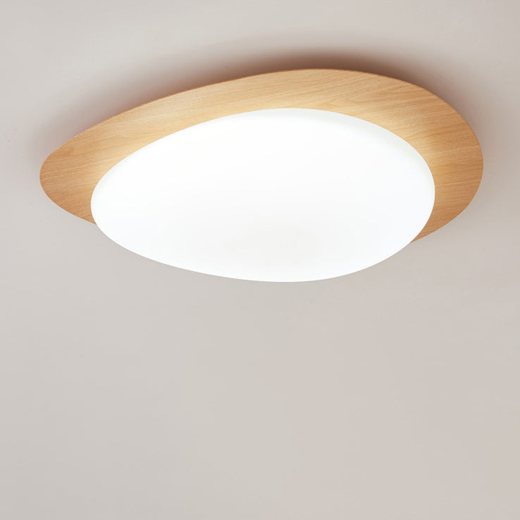 Lampada da soffitto a LED in ferro acrilico a forma di ciottolo scandinavo contemporaneo per camera da letto