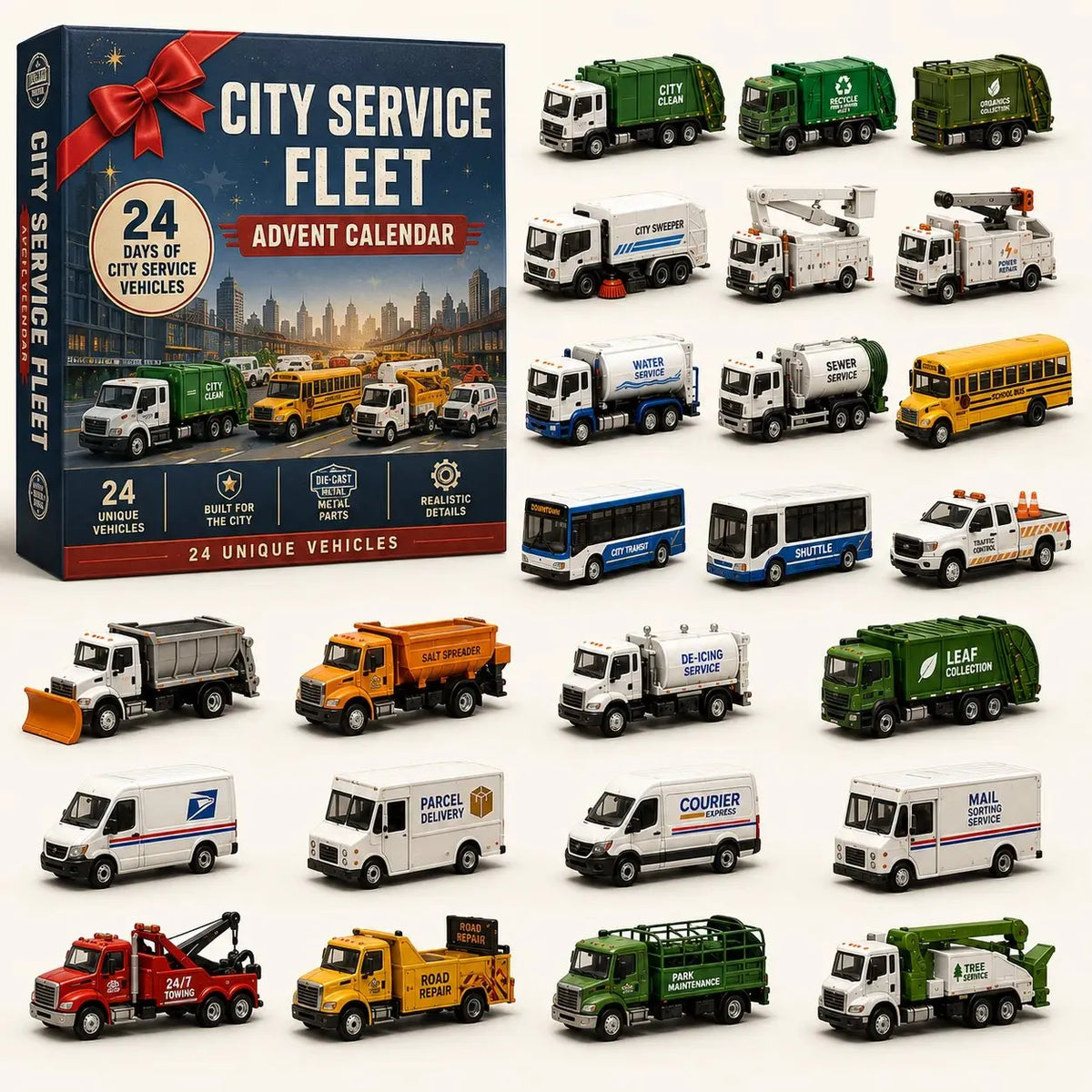 🚧Costruisci la Collezione Flotta Calendario dell'Avvento 24-Giorni Veicoli | ✨Una Nuova Avventura Ogni Mattina