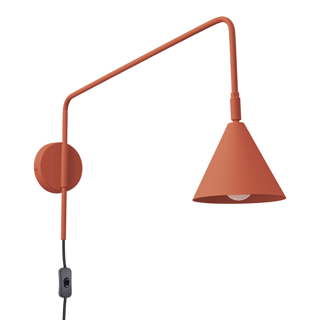 Lampada da parete NOX rossa ocra