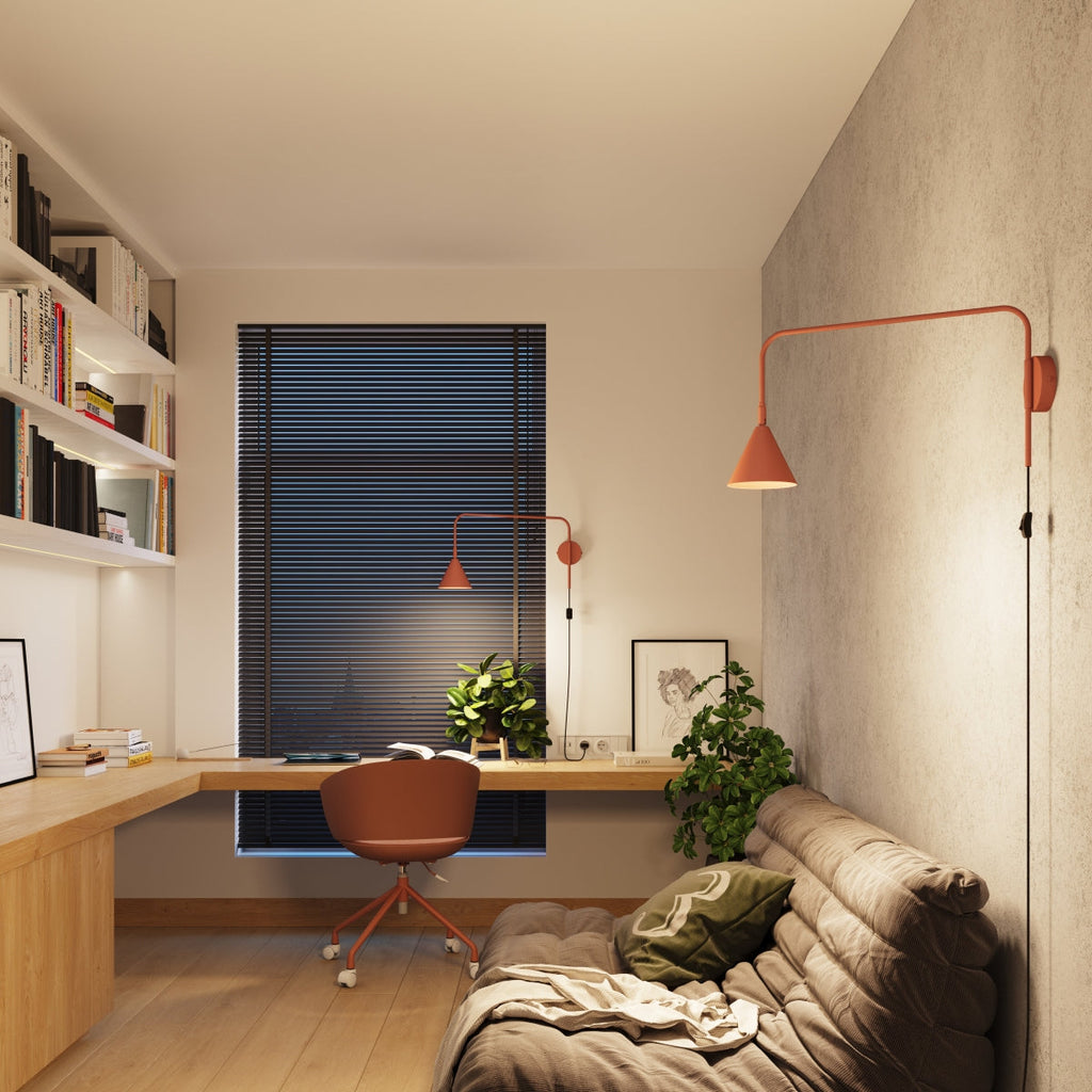 Lampada da parete NOX rossa ocra