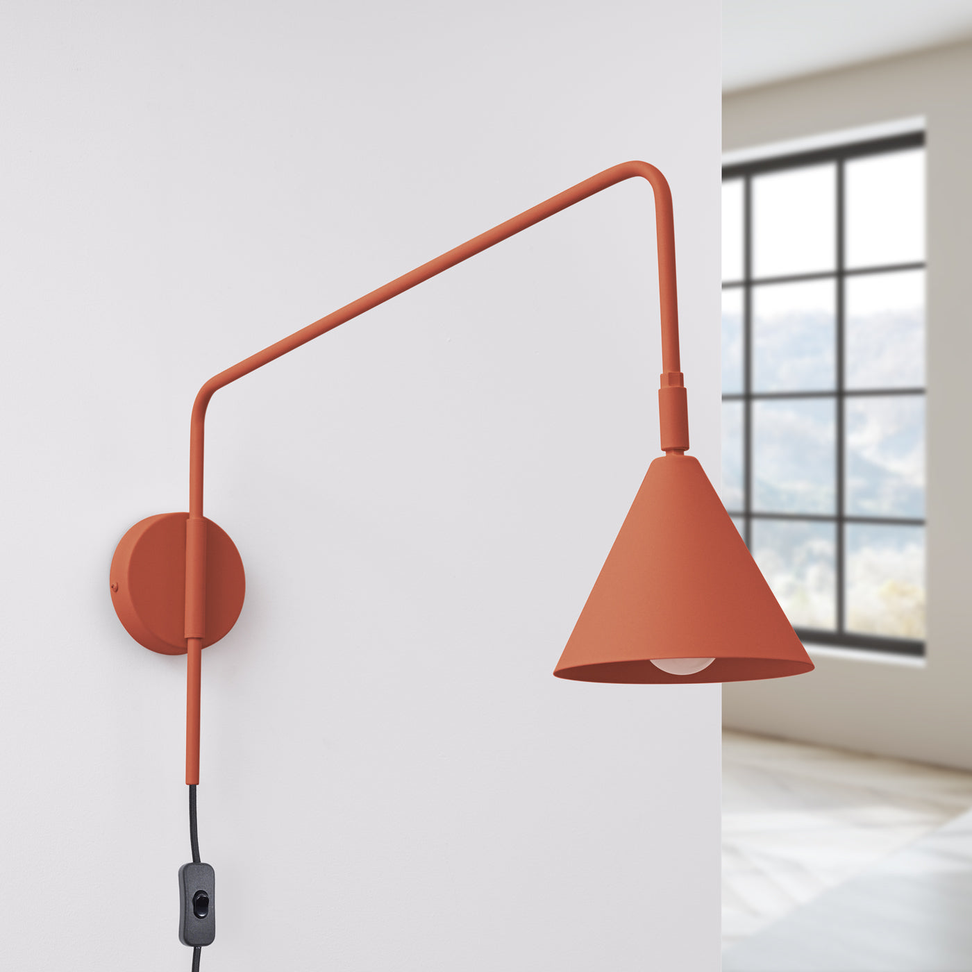Lampada da parete NOX rossa ocra