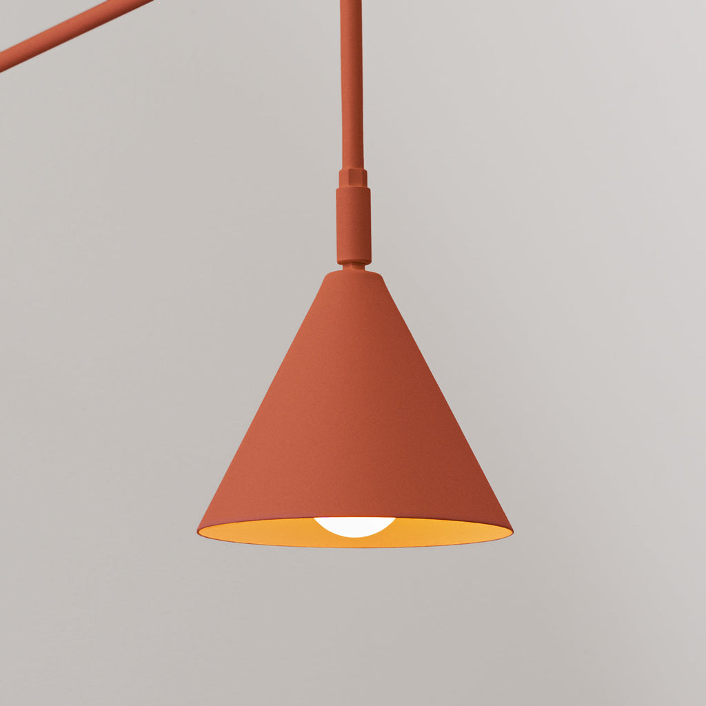 Lampada da parete NOX rossa ocra