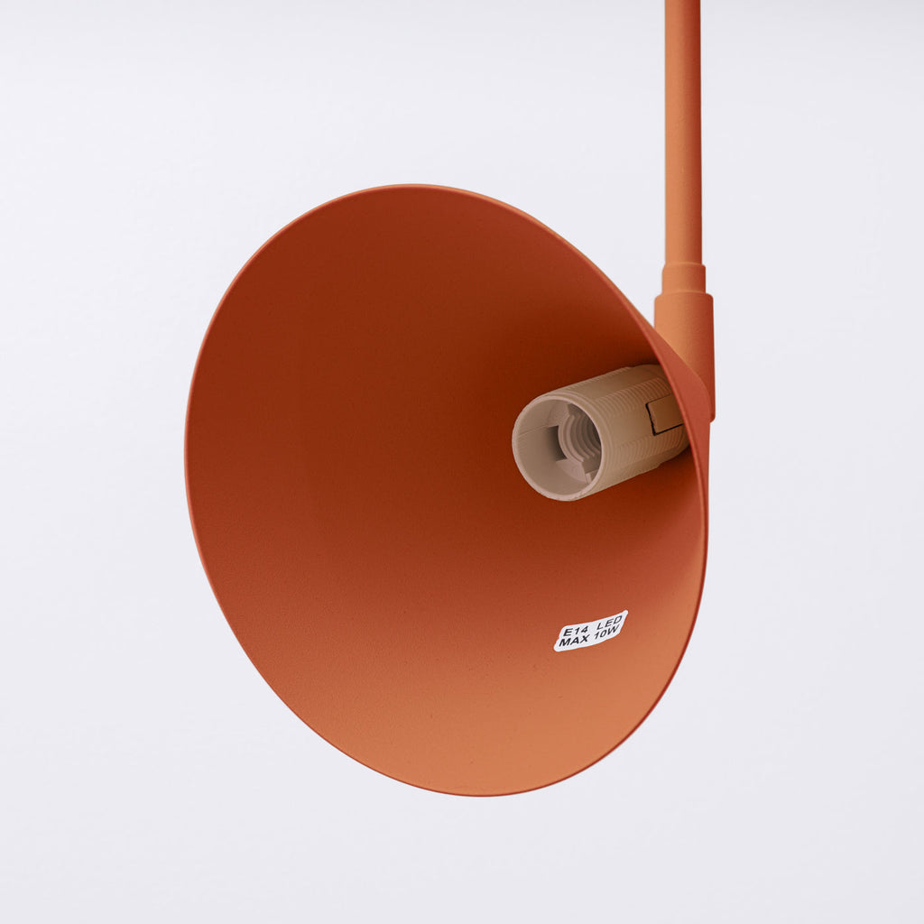 Lampada da parete NOX rossa ocra