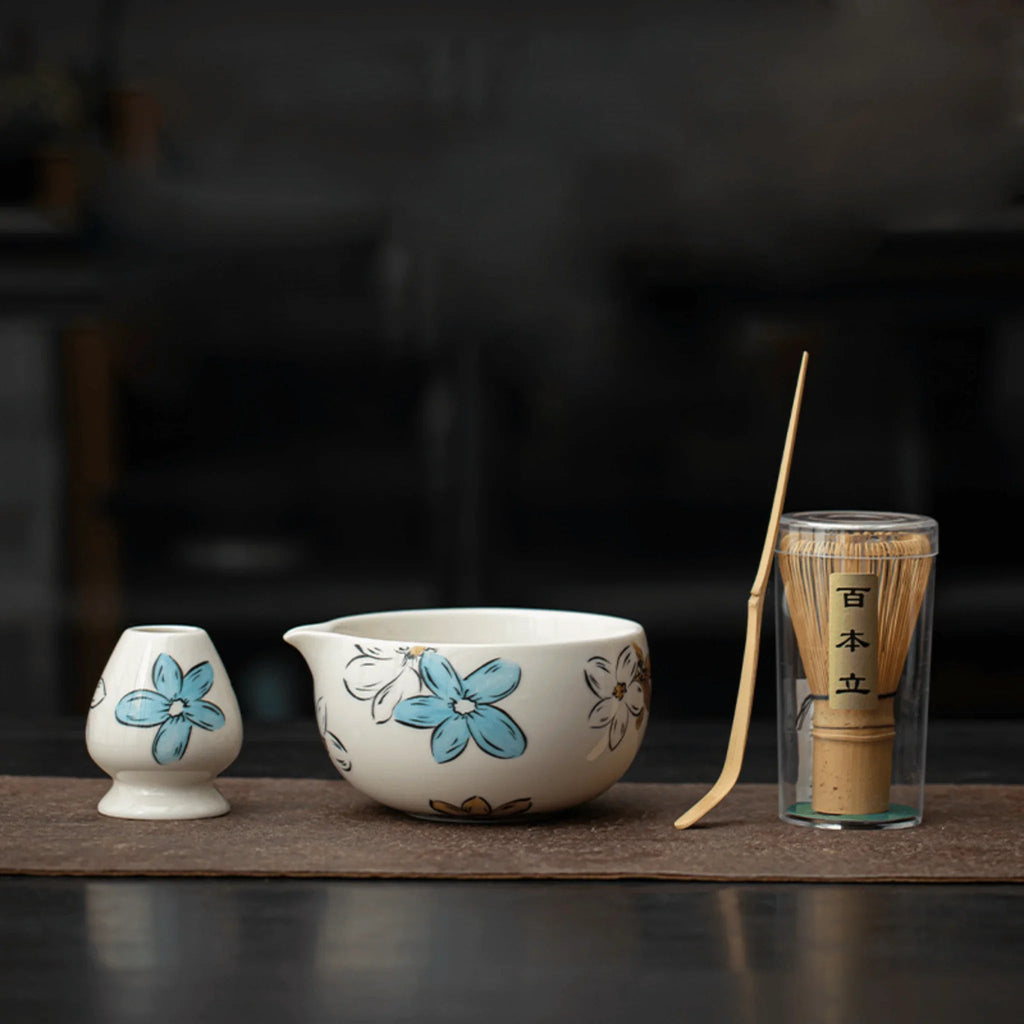 Ma Matcha Set – Kit di Rituale del Tè con Fiori di Ciliegio