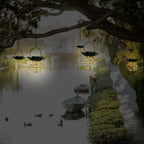 Lanterna in Ferro a Forma di Ananas Solare LED con Filo di Rame per Esterni, Impermeabile, Luci Decorative da Giardino Appese