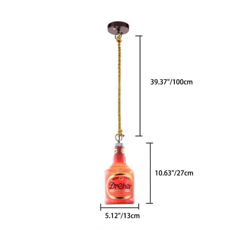 Lampada a Sospensione Contemporanea Industriale Colorata in Resina con 1 Luce