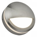Lampada da Parete Esterno Akos in Alluminio Argento a Forma di Palpebra IP65