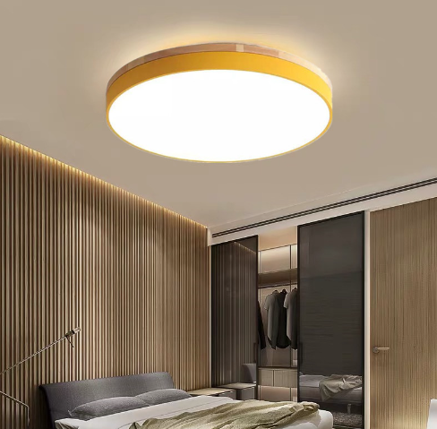Lampada da soffitto LED rotonda in ferro acrilico minimalista moderna per camera da letto
