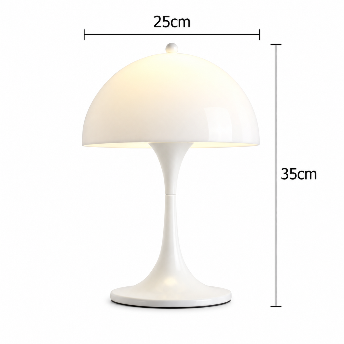 Lampada Panthella – Lampada da Tavolo Champignon di Metà Secolo con Luce Morbida Diffusa