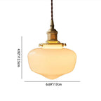 Lanterna Vintage Nordica Ottone Vetro 1-Luce Sospensione