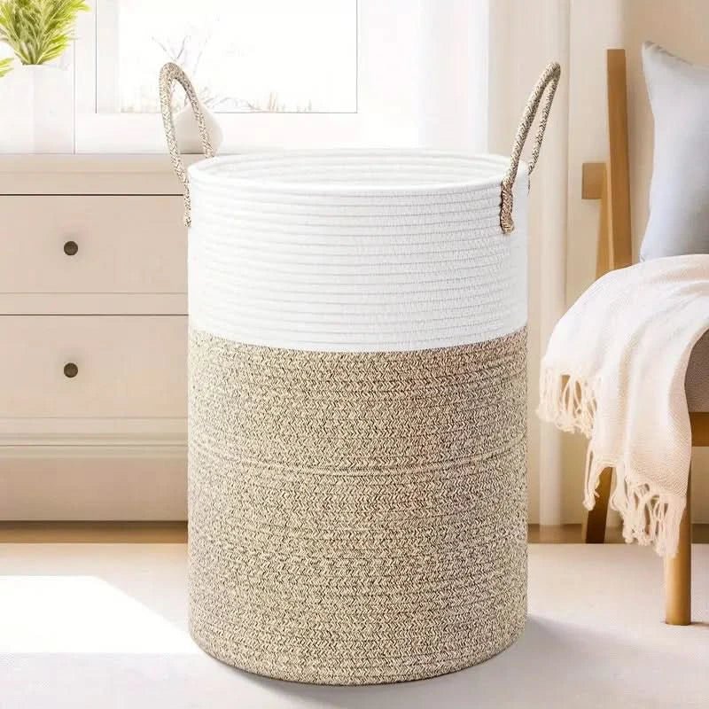 Cesto di corda – Cesto pieghevole in cotone per una conservazione elegante