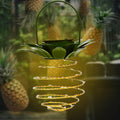 Lanterna in Ferro a Forma di Ananas Solare LED con Filo di Rame per Esterni, Impermeabile, Luci Decorative da Giardino Appese