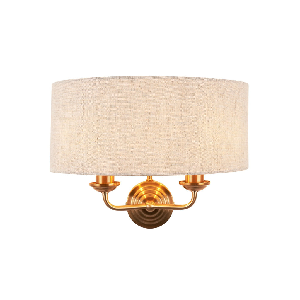 Applique a 2 luci in ottone invecchiato Highclere