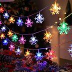 Illuminazione Natalizia a LED con Fiocchi di Neve – Luce Calda o Colorata per Interni ed Esterni