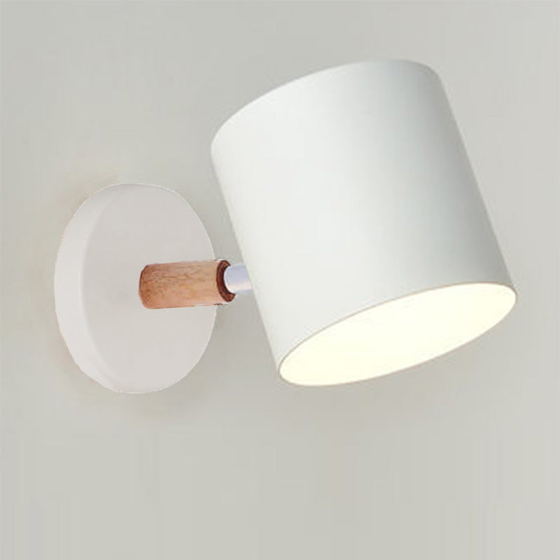 Sconces da Parete Rotante a Cilindro Nordic Macaron con 1 Luce