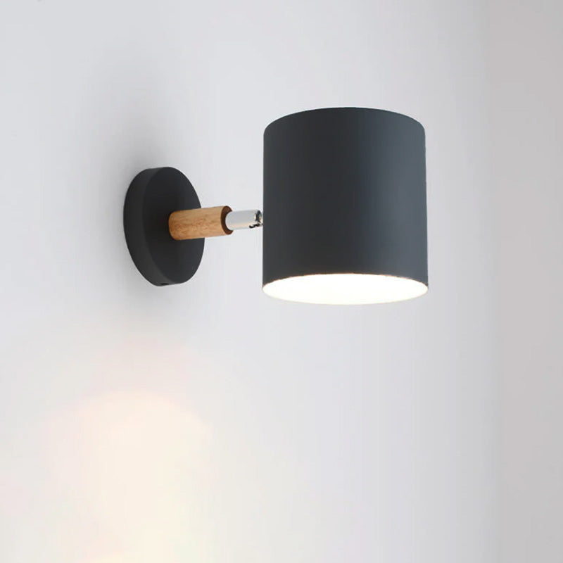 Sconces da Parete Rotante a Cilindro Nordic Macaron con 1 Luce