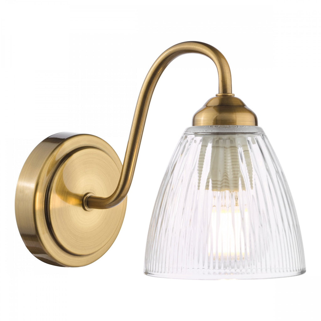 Glynis Applique in Bronzo Antico e Vetro Rigato