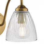 Glynis Applique in Bronzo Antico e Vetro Rigato
