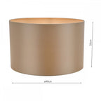 Lampada a Tamburo in Cotone Taupe Lyris 40cm