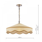 Lampada a Sospensione Buckenham Wood & Braided Ivory