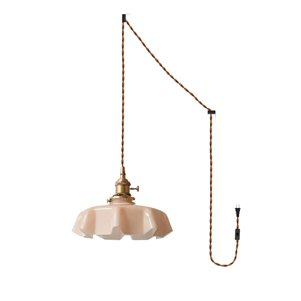 Lampada a Sospensione con Pendente a Fiore Francese