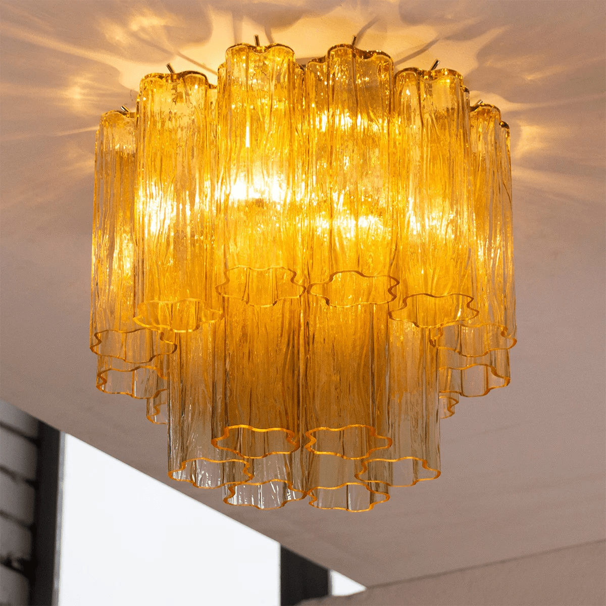 Lampada da soffitto Tubes di Murano