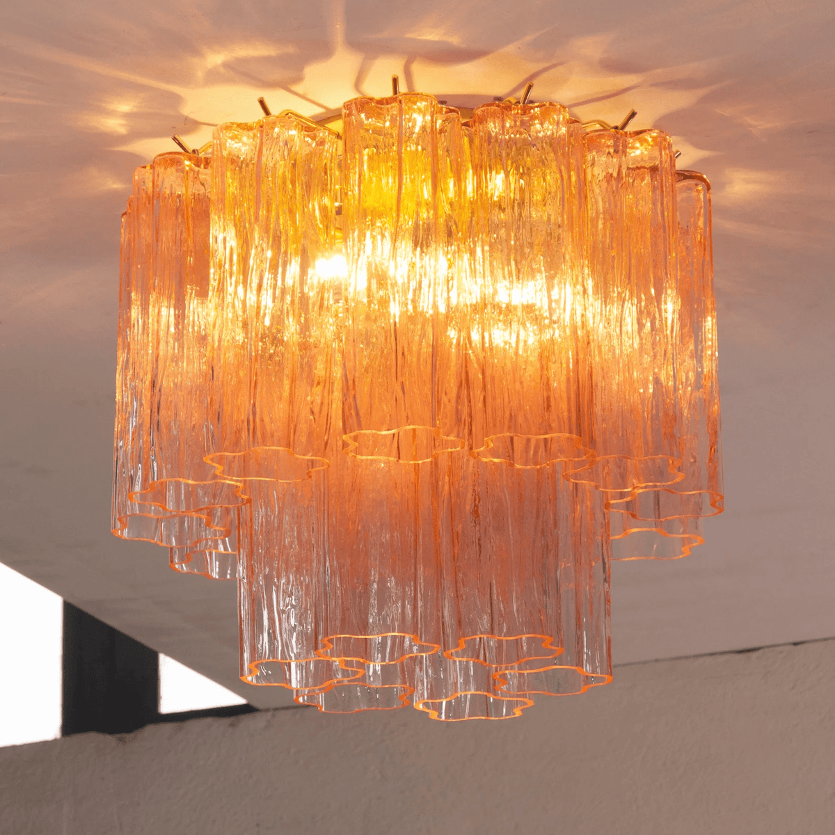 Lampada da soffitto Tubes di Murano