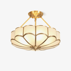 Lampada da soffitto in vetro a forma di fiore