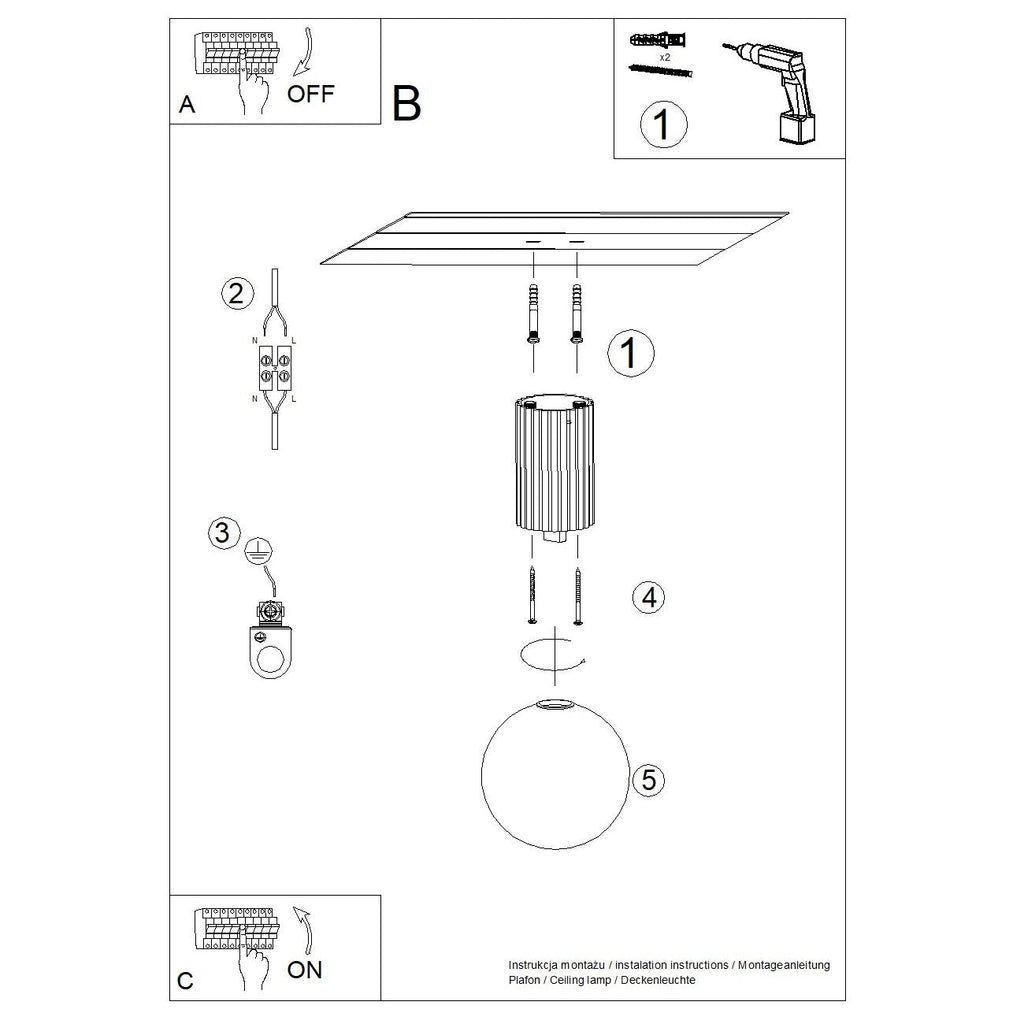 Lampada da soffitto HALO pesca IP44