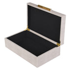 Set di 3 Scatole in Faux Shagreen Taupe