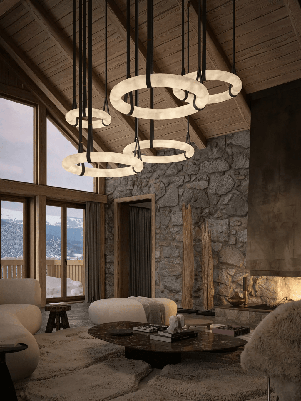 Lampada a sospensione Oslo Alabaster A
