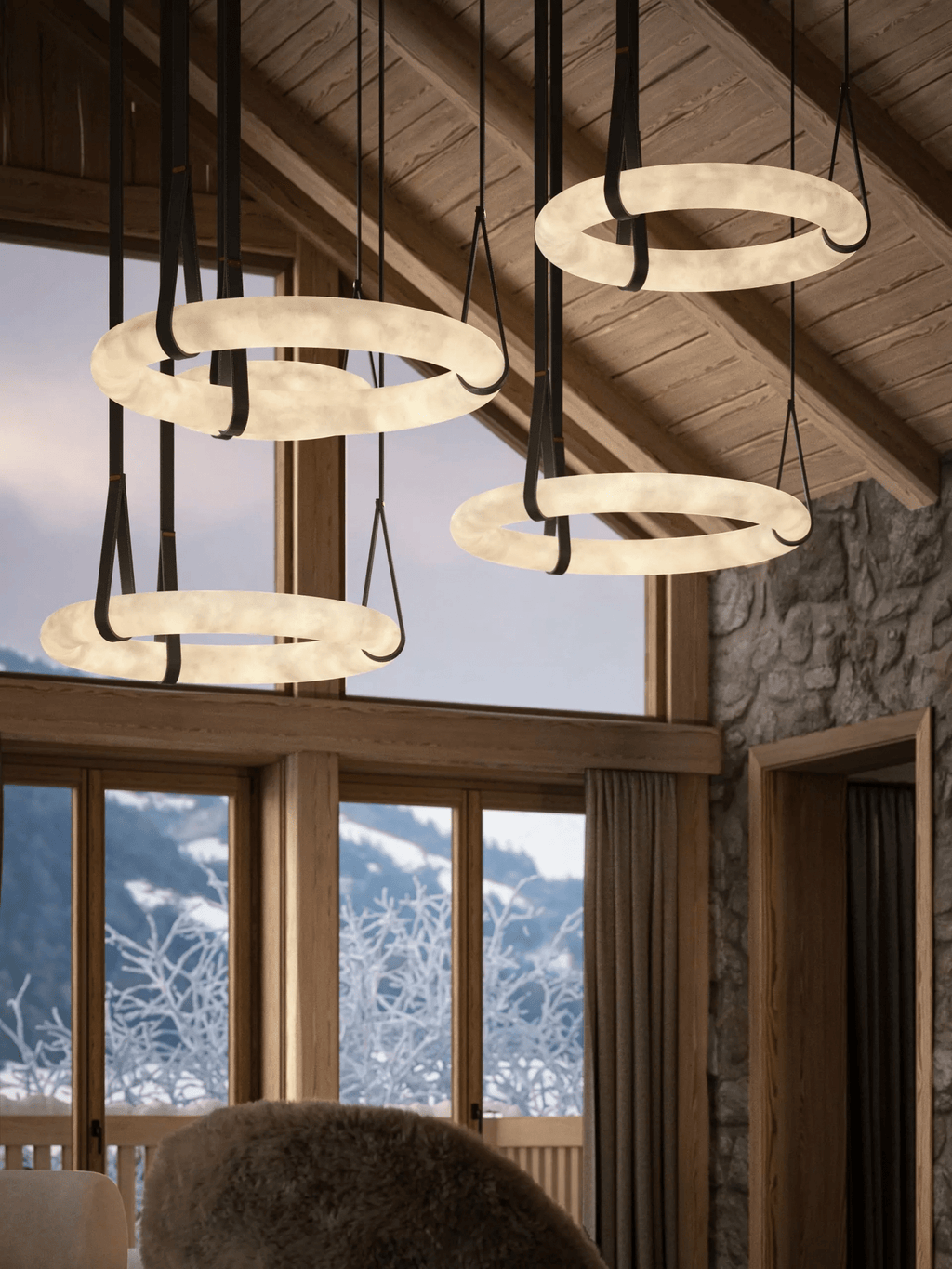 Lampada a sospensione Oslo Alabaster A