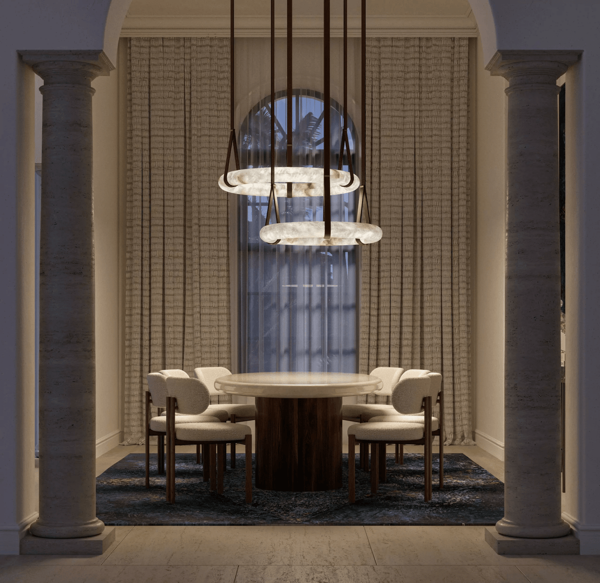Lampada a sospensione Oslo Alabaster A