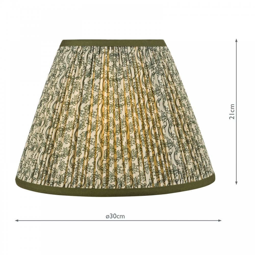 Paralume Empire in Cotone Verde Esther 30cm