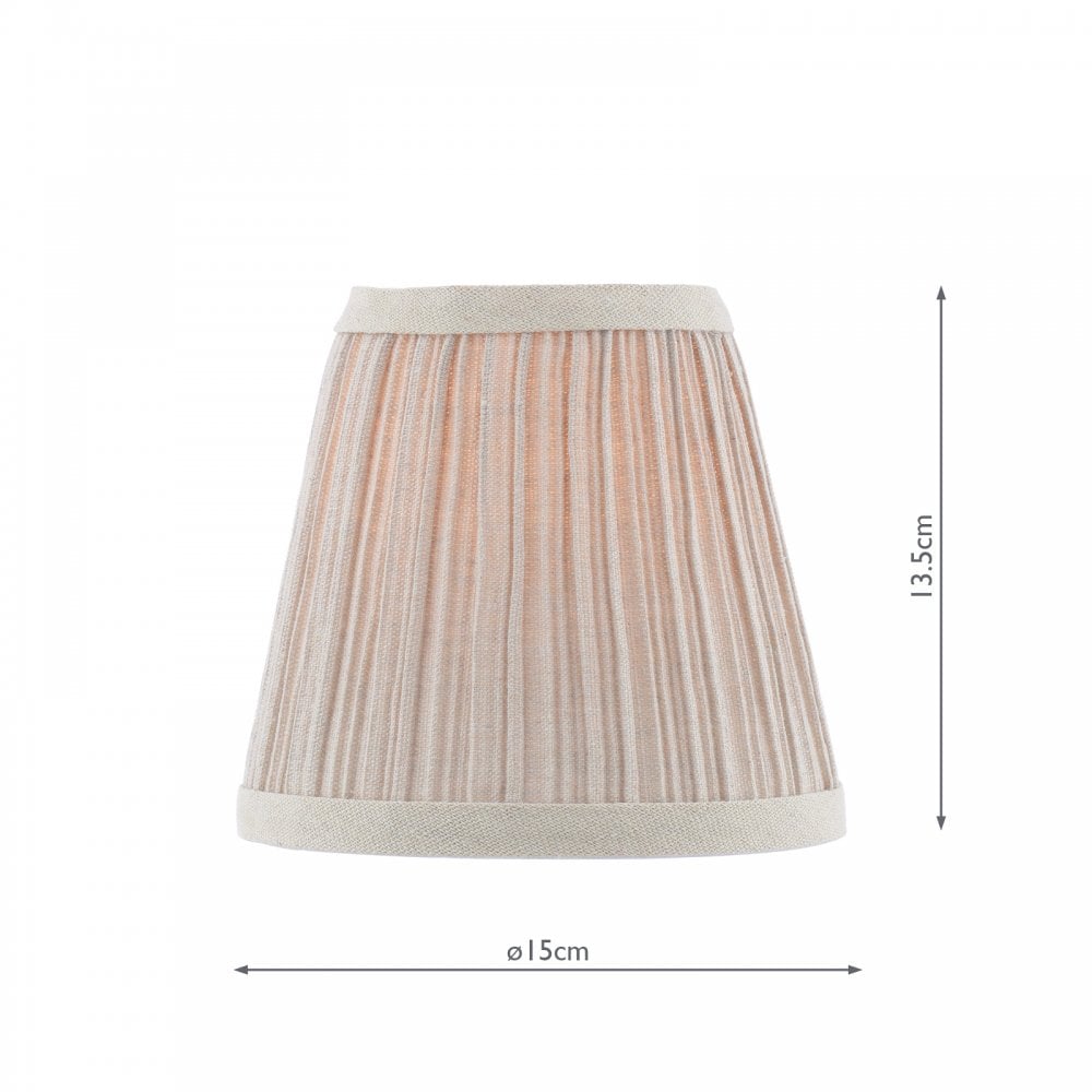 Paralume Didina in Lino Naturale a Tamburo Svasato 15cm